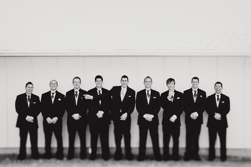 groomsmen pictures with tilt shift lens