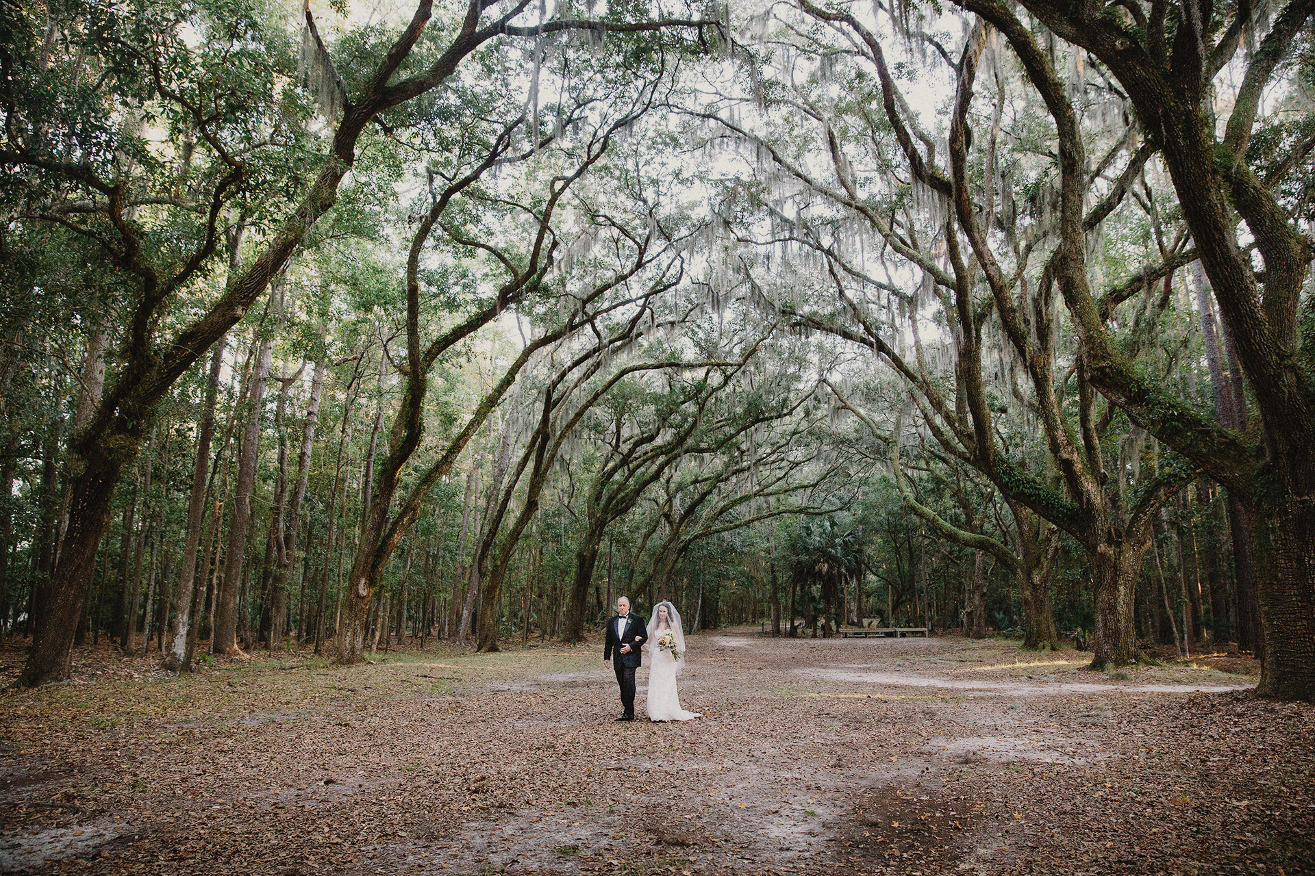 bride walking down isle at wormhole savannah