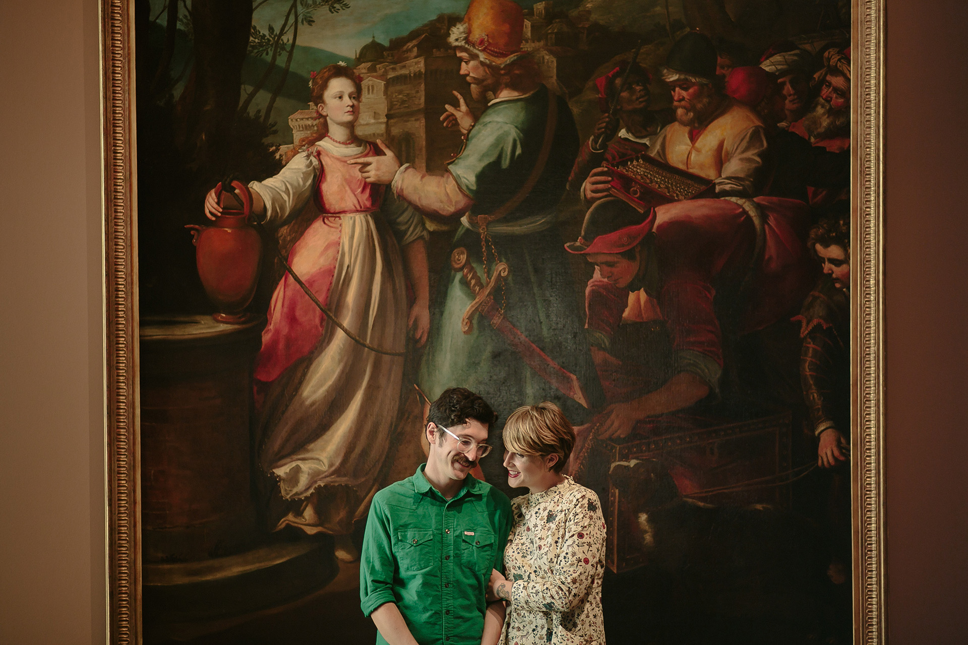 engagement at art museum