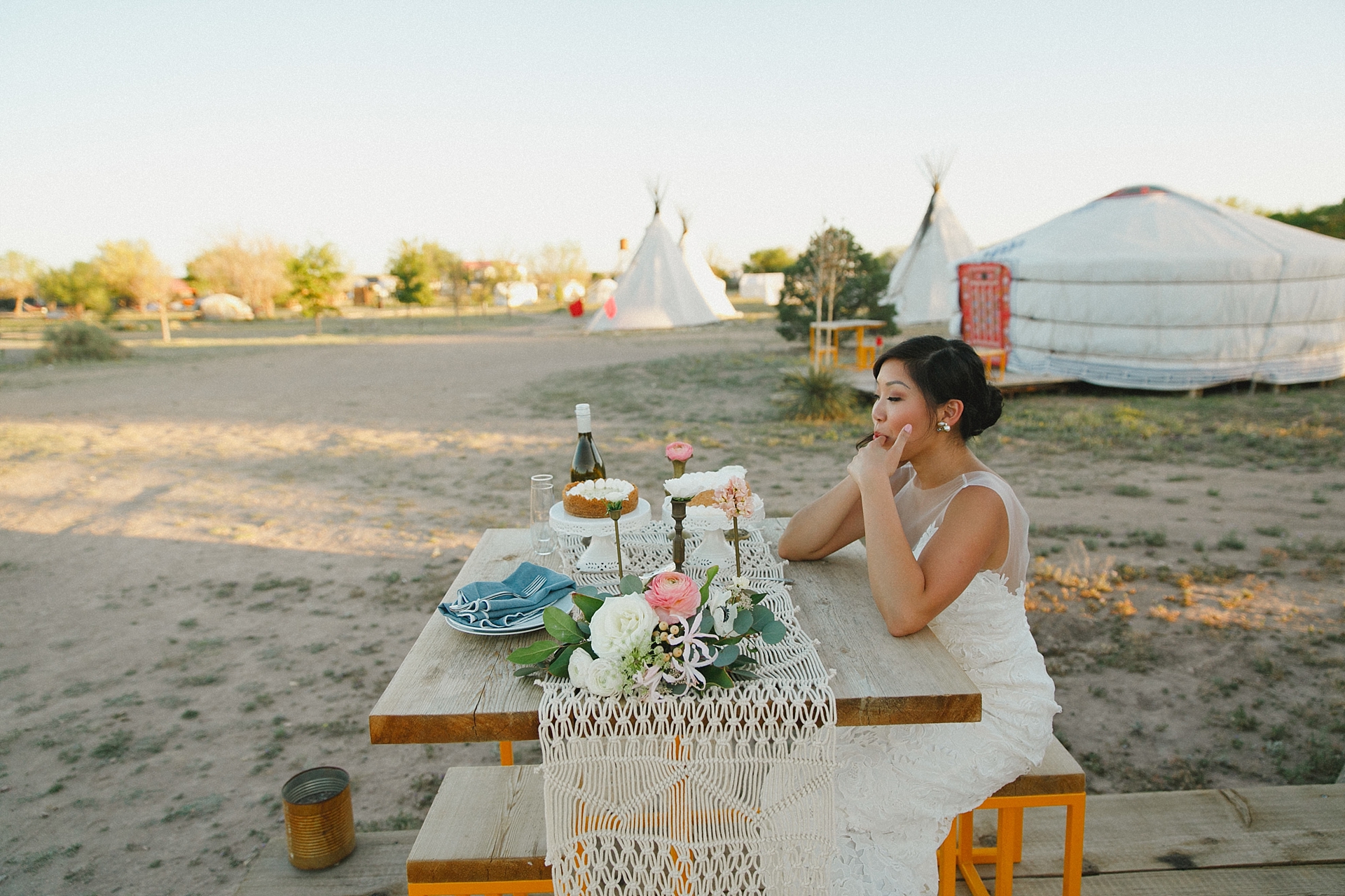 Marfa Elopement at Chapel and El Cosmico. Sam and My