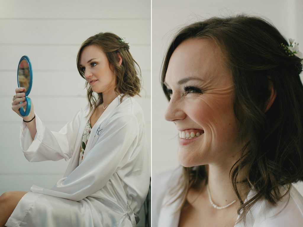 bride getting ready at prospect house