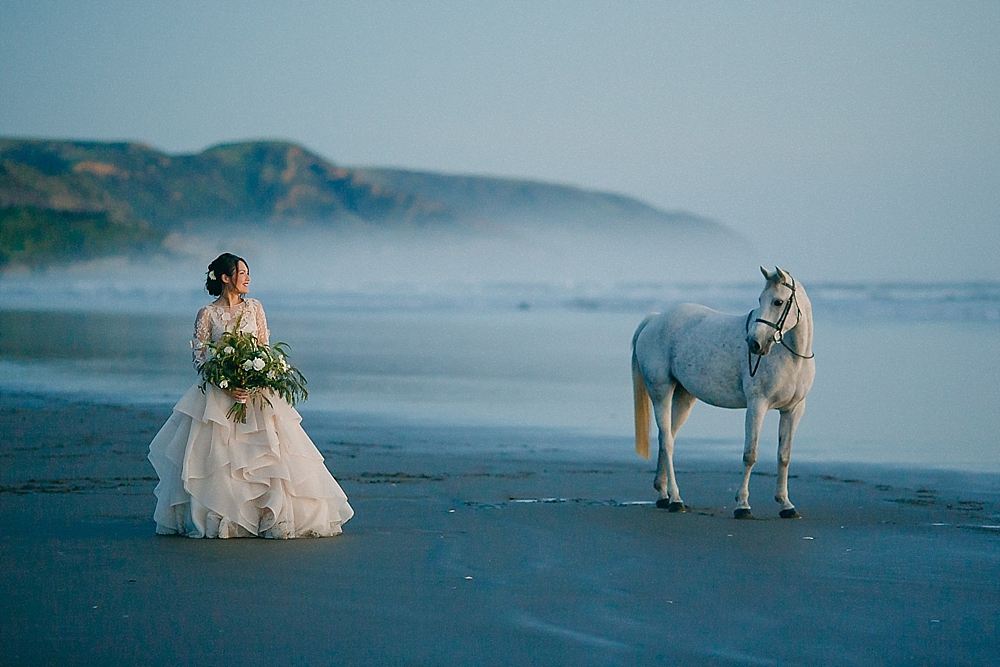 muriwai beach wedding portraits new zealand