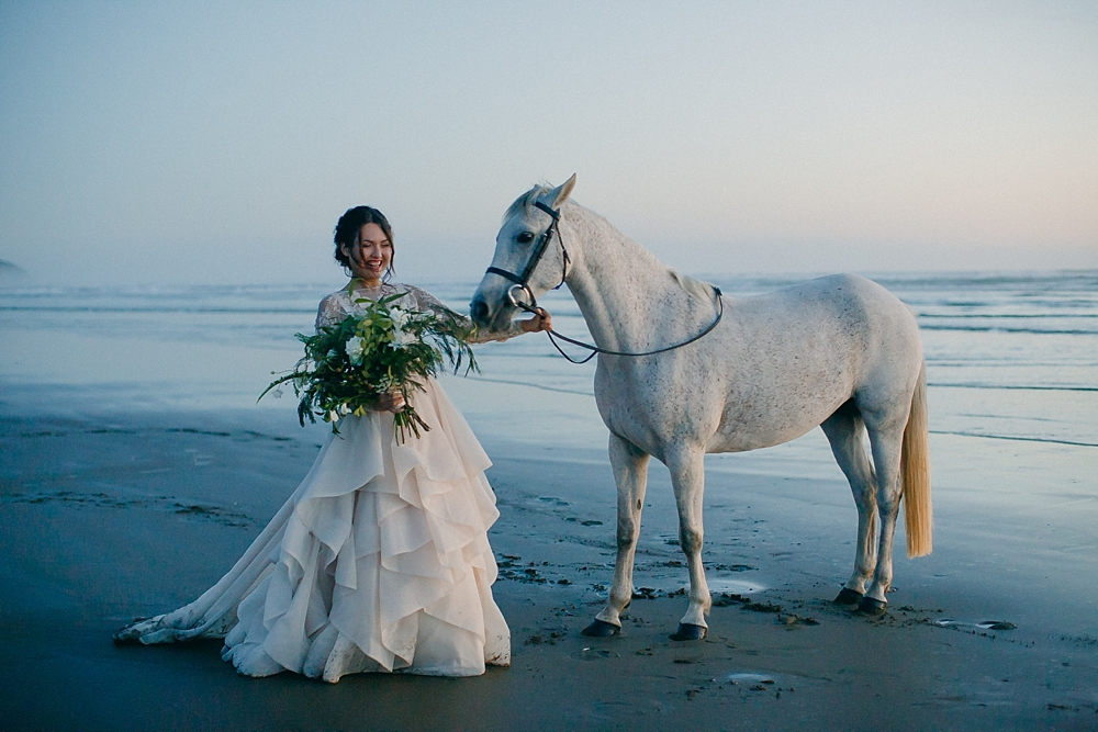 murawai beach wedding portraits new zealand