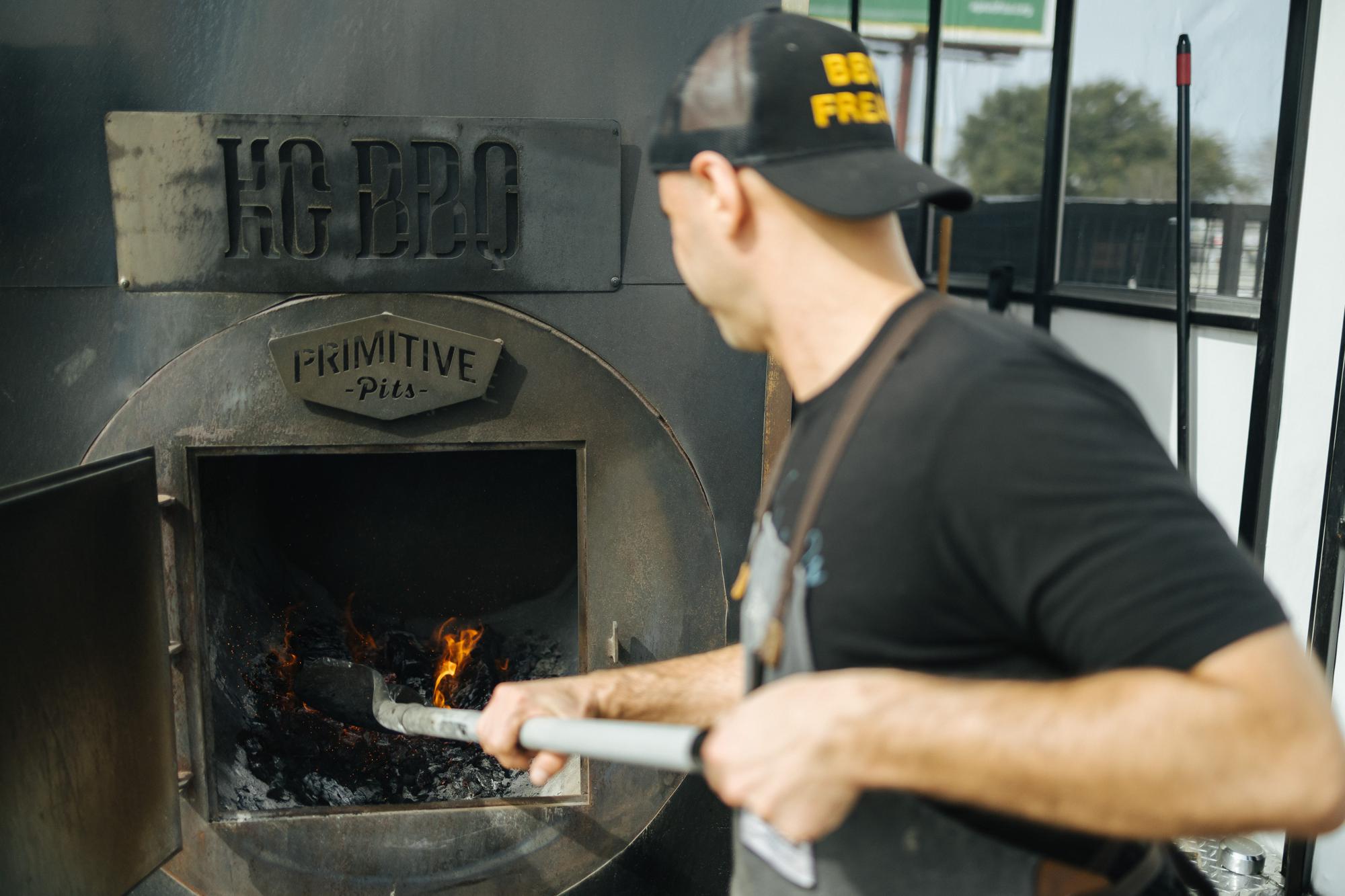 Pit Master at KG BBQ in Austin Texas