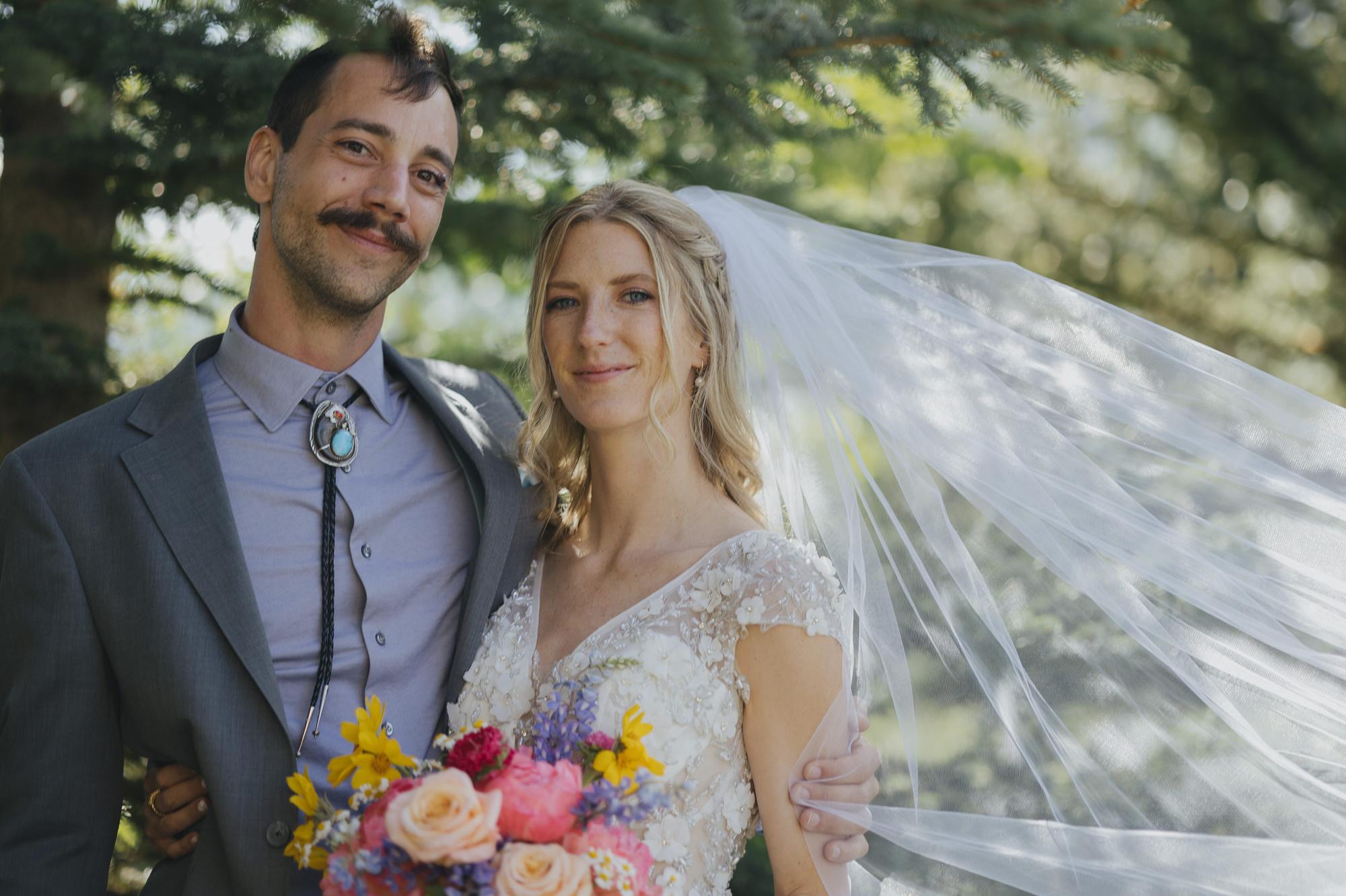 wedding portraits crested butte wedding garden