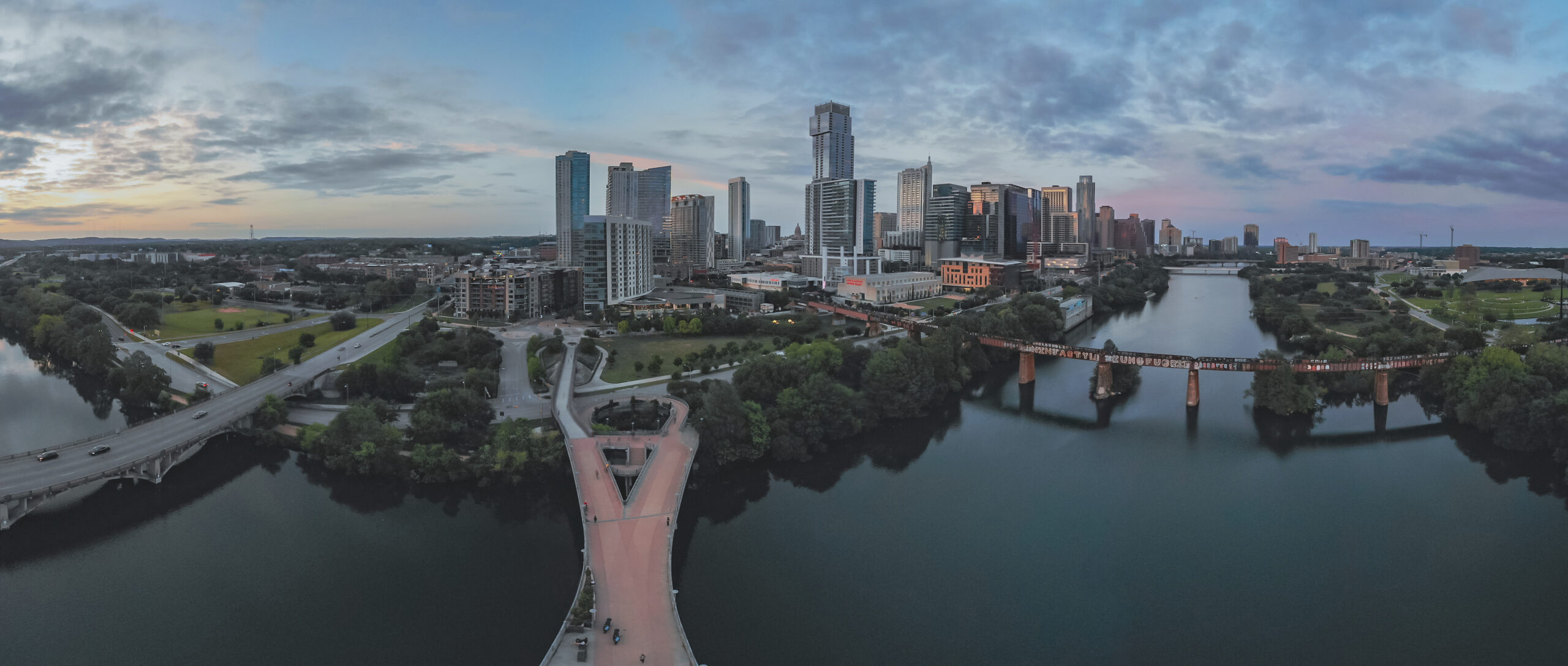 austin texas skyline drone photography